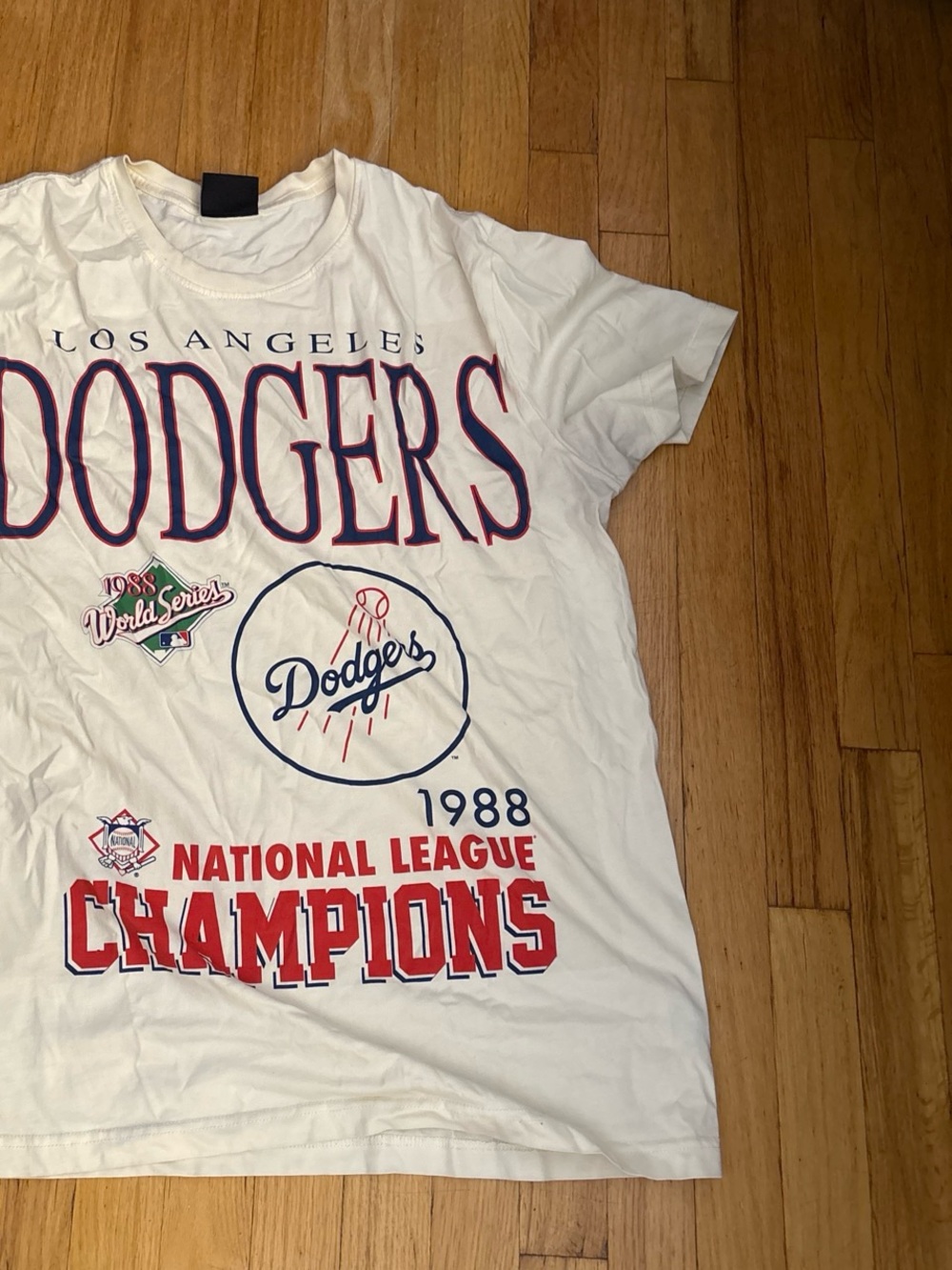 Los Angeles Dodgers White 1988 National League Champions Tee